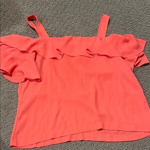 Women's J.Crew Coral Ruffle Top